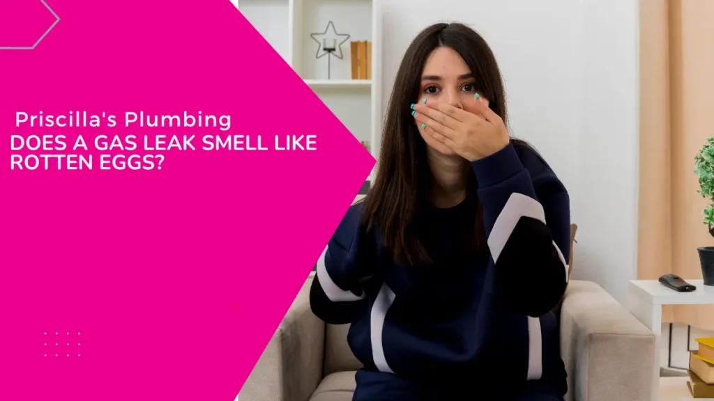 Woman covering her nose indoors, representing the question does a gas leak smell like rotten eggs.